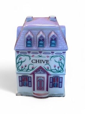 Lennox Spice Village vintage 1989 Chive Decorative Porcelain House - Lavender